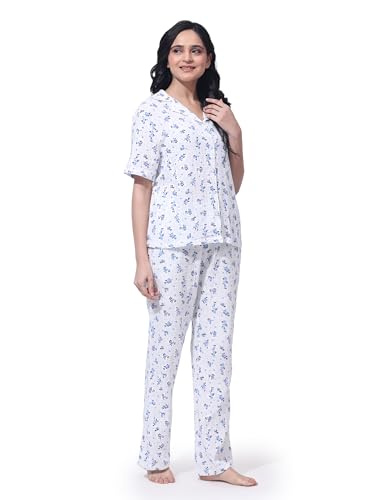 Image of B STORIES Women's Cotton Pyjama Set | Comfort and Relexed Nightsuit for Ladies
