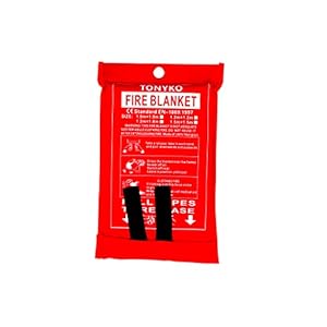 TONYKO Fiberglass Fire Blanket for Emergency Surival, Flame Retardant Protection and Heat Insulation with Various Sizes