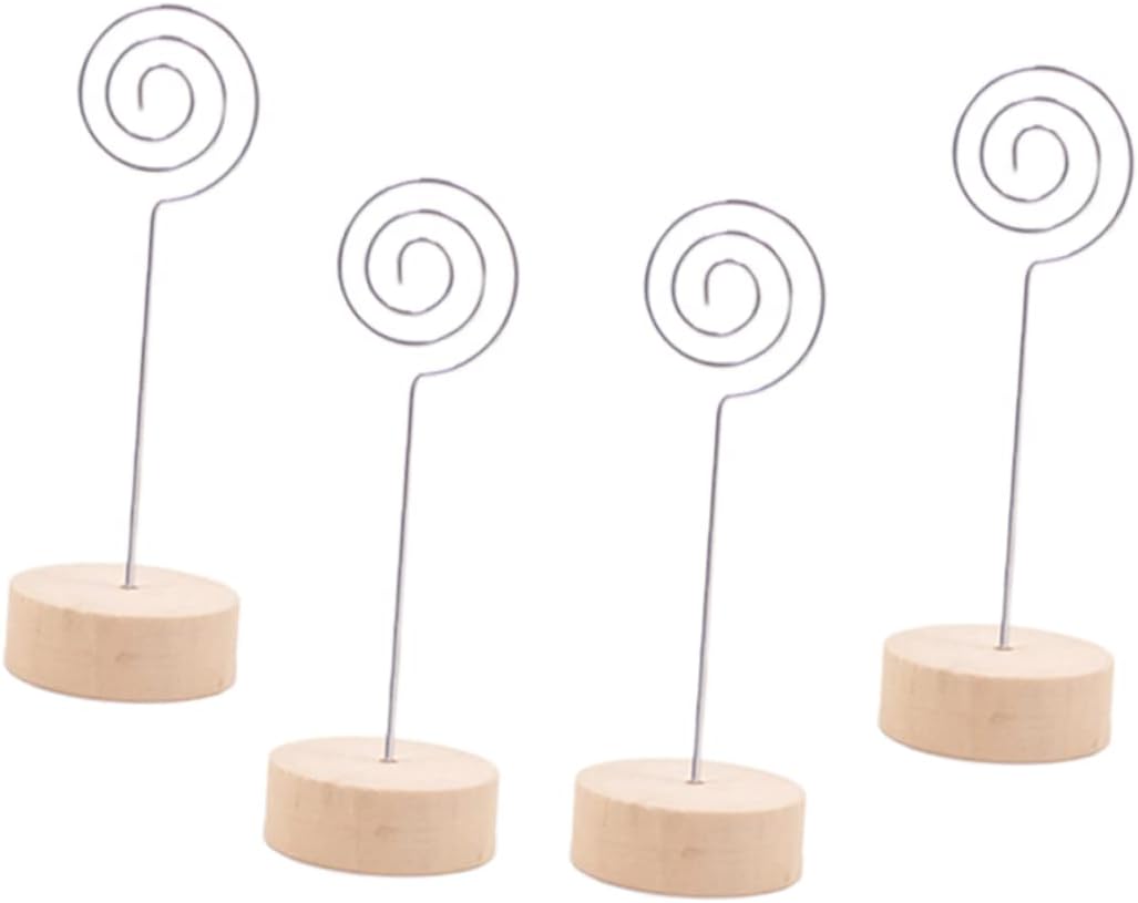 TEHAUX 10pcs Creative Thread Shaped Picture Stand Photo Clip Holders Memo Holder Clip for Decor