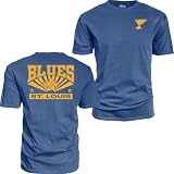 St. Louis Blues NHL Officially Licensed T-Shirt Ringspun Front/Back Shot Team Color, XX-Large
