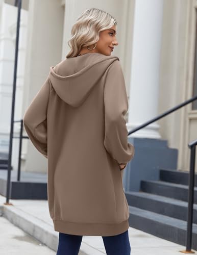 Zeagoo Women's Zip Up Hoodies Long Sleeve Long Tunic Sweatshirts - Image 6