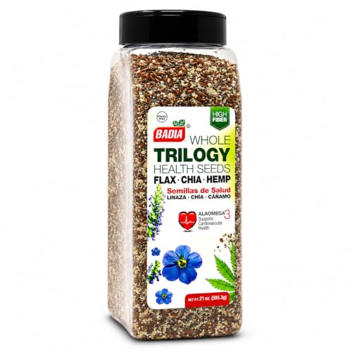 Badia Trilogy Health Seed Blend 21 oz Flax Chia & Hemp Seeds