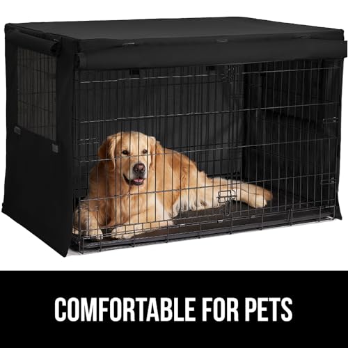 Gorilla Grip Heavy Duty Light Reducing Dog Crate Covers, All Sides Open, Cover Fits 24
