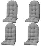 FOOWIN Adirondack Chair Cushion Set of 4, Thickened Patio Chair Cushion, Waterproof & UV-Protected, 41.72×17.71×4.72 Inches, Grey