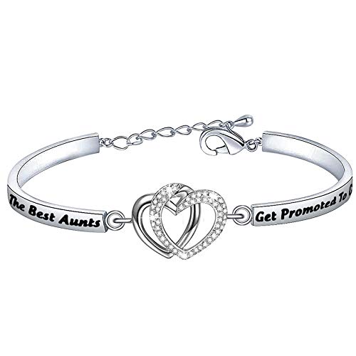FOTAP Godmother Bangle Only The Best Aunts Get Promoted to Godmother Bracelet Baptism Gift for Aunt