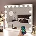 Hansong Hollywood Spiegel mit Beleuchtung Make up Spiegel mit Beleuchtung und USB Ausgang Beleuchteter Schminkspiegel 15 LED Lampen