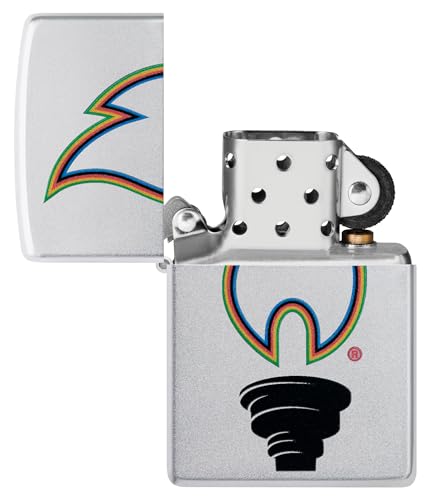 Encendedor Zippo Windproof Satin Chrome Metal miniatura 4