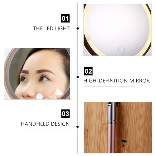 Miroir de table LED en bois idéal pour votre coiffeuse de bureau