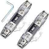 Tondiamo 2 Pcs 0/2/4 Gauge Awg in-line Anl Fuse Holder with 1 Pcs Hex Key Wrench...