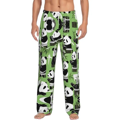 Pantalon de pyjama homme panda en bambou léger pour la détente