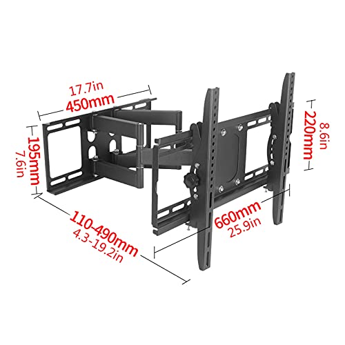 Support TV pliable à six bras pour sécuriser et orienter un téléviseur lourd de 42 à 75 pouces - 3