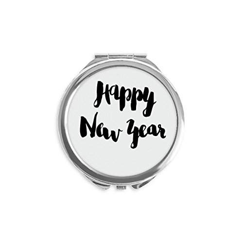 Miroir portable maquillage handwrite rond et compact pour des retouches nettes