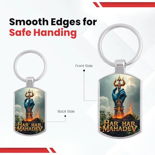 Image of Stylish Metal Keychains with Permanent Glossy Print - Inspirational Quotes & Spiritual Designs - Perfect Key chains for loved ones, Personal Use, Gifts & Return Gifts
