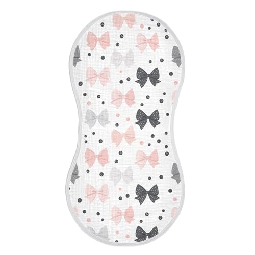 xigua Bows Baby Burp Cloths for Newborn Boys and Girls 2 Pack, Soft & Absorbent Cotton Baby Burp Cloth, Baby Washcloths, Newborn Towel, Burp Rags