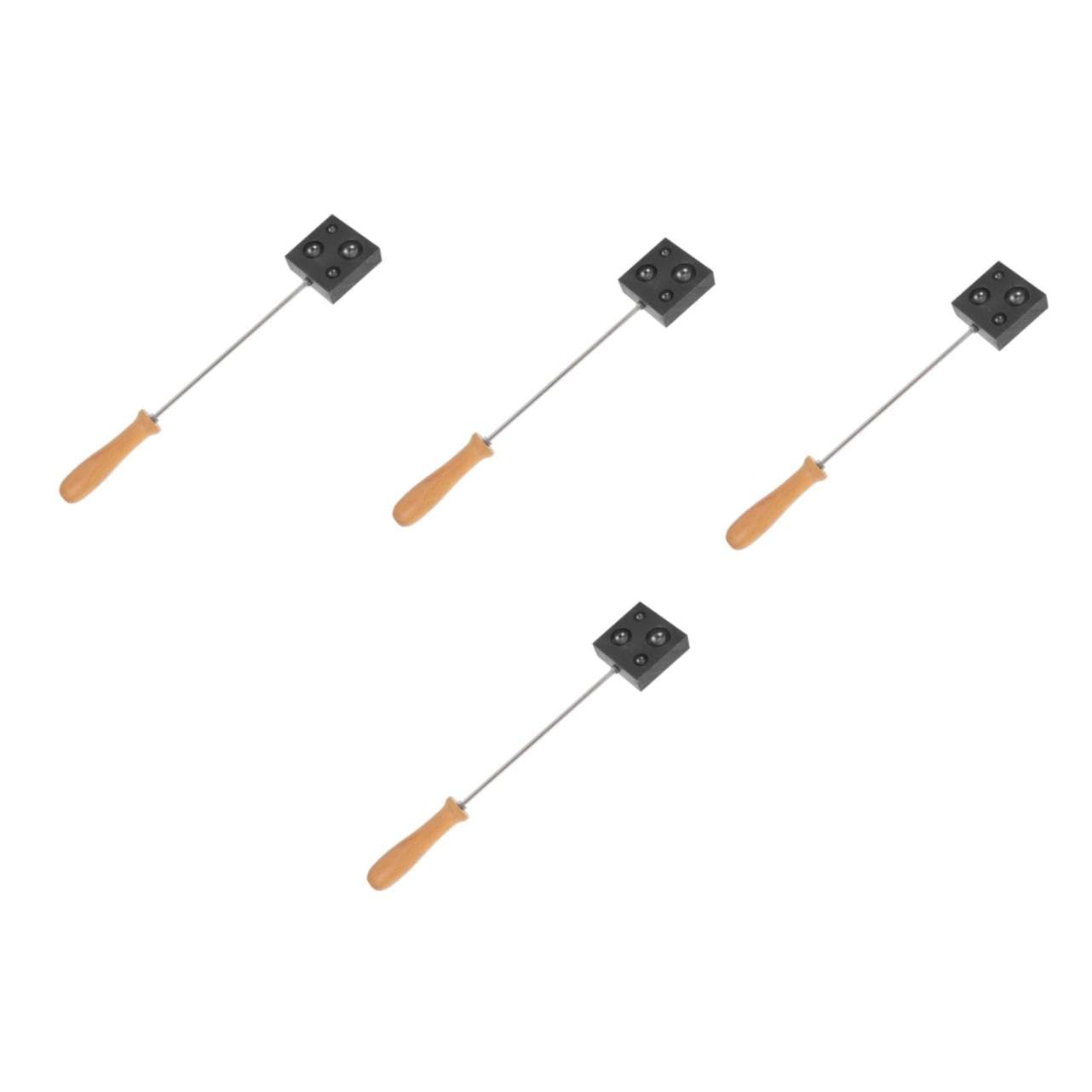 4pcs Wood Stamping Mold Graphite Casting Mold Electric Branding Iron Mushroom Metal Craft Tool Lead Hammer Cake Iron Leather Stamping Lead Ingot 32.50x5.50x2.00cm