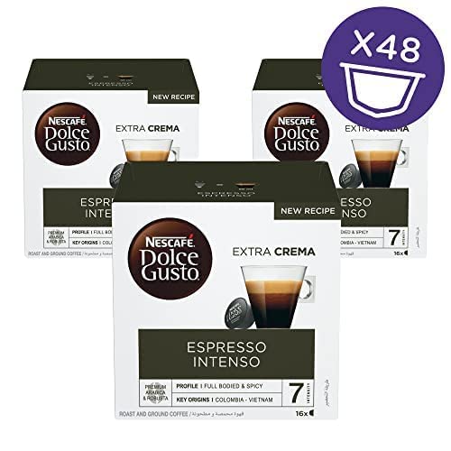 كبسولات قهوة اسبريسو انتنسو من نسكافيه دولتشي غوستو، عبوة من 3 × 16 كبسولة