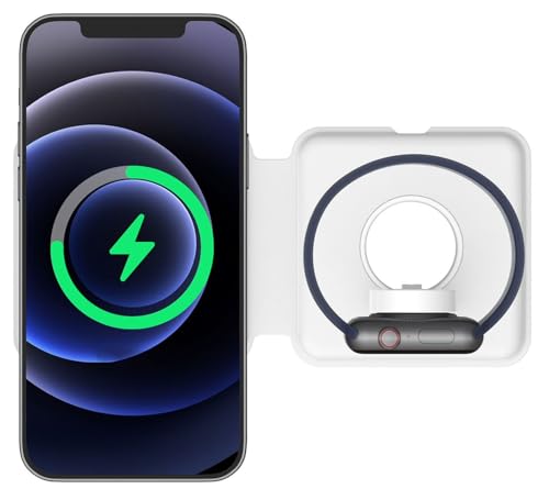 Chargeur induction iPhone Watch Pods station magnétique fine 15W 2 en 1