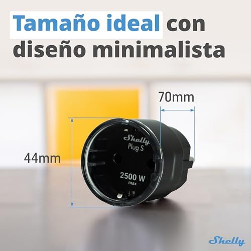 Shelly Plus Plug S dwupak – inteligentne gniazdko współpracuje z Alexa i Google Home, programowalne sterowanie głosem, Bluetooth; urządzenie Wi-Fi do automatyzacji urządzeń, kolor czarny