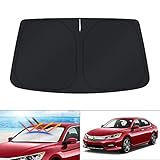 KUST Custom Fit Windshield Sun Shade for Honda Accord 2013 2014 2015 2016 2017 Sunshade Foldable Sun Visor Protector Blocks UV Rays Keep Your Car Cooler