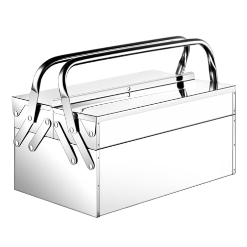 Stainless Steel Tool Box with Folding Storage