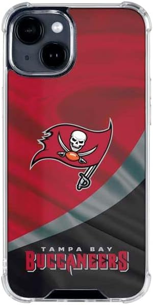 Skinit Clear Phone Case Compatible with iPhone 14 Plus - Officially Licensed NFL Tampa Bay Buccaneers Design