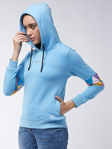 Image of Modeve Women Printed Hooded Sweatshirt for Winter