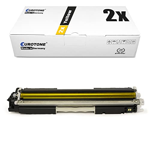 Toner CRG 729 jaune compatible Canon LBP7010C LBP7018C pack 2 cartouches laser Eurotone ISO 19798