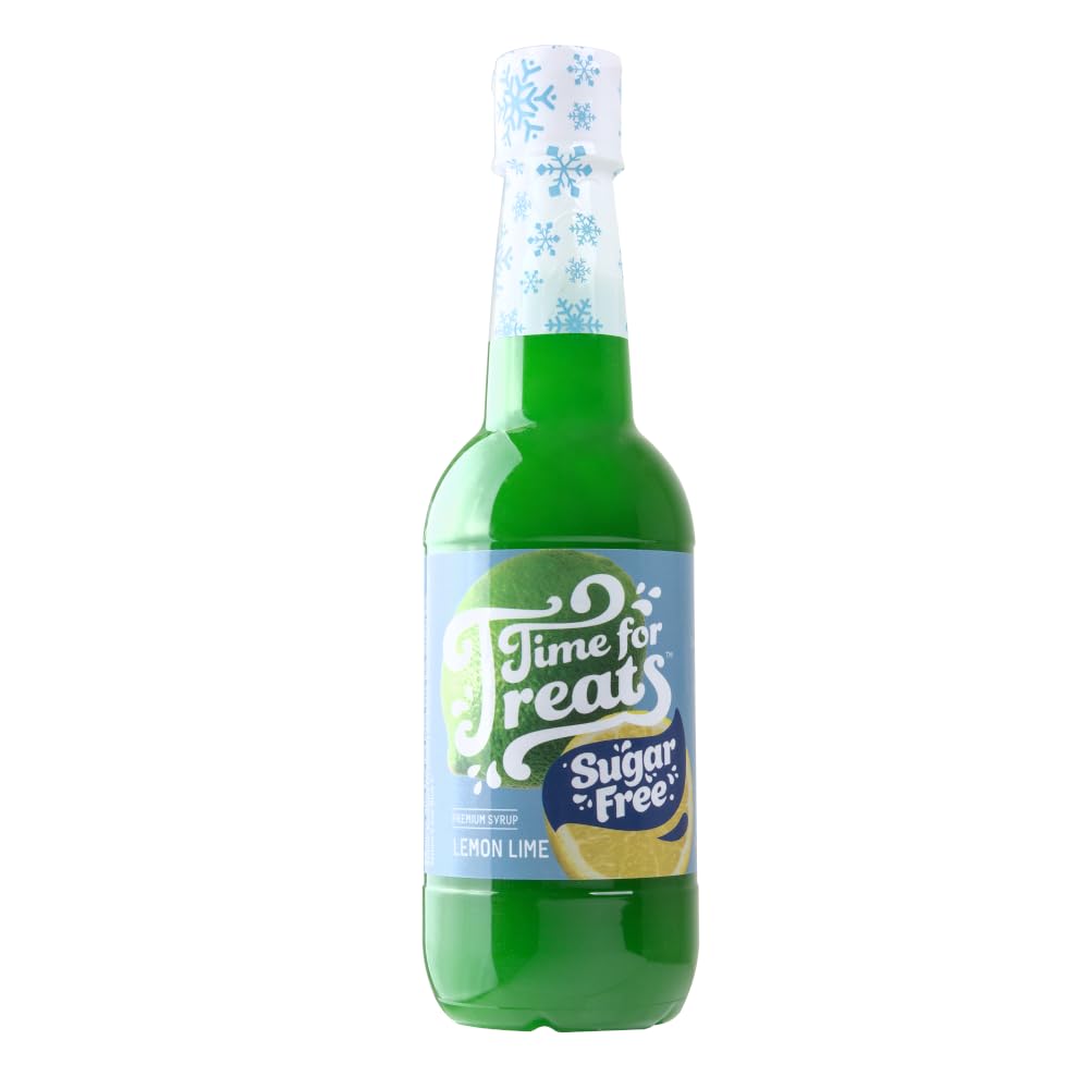 Time For Treats Flavored Syrup 16.9 Fluid Ounce Bottle for Snow Cones, Homemade Sodas, Cocktails, Coffee, Baking and More (Lemon Lime - SUGAR FREE)