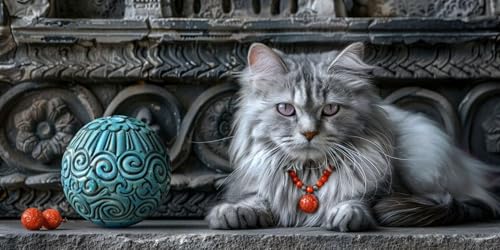 Broderie Diamant Chat Féerique pour Décoration Murale de Salon 5D
