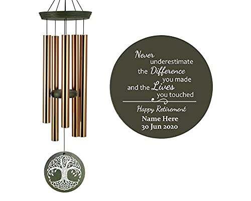 Astarin Personalized Retirement Wind Chimes,Retirement Gifts,Tree of Life Wind Chime,Retirement Gifts for Teacher,Coworkers,Nurse