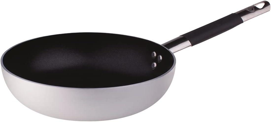 Pentole Agnelli ALSC111BSC32 Aluminium Teflon Platinum Saute Pan 3-5 Mm. Thick With Cool Handle, Diameter 32 Cm.