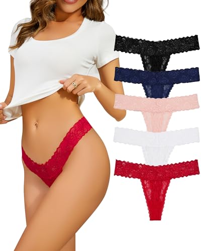 Image of Sunm Boutique Lace Boy Shorts For Women Sexy Underwear Seamless Boy Shorts Soft Stretch Womens Boy Shorts Underwear 5 Pack
