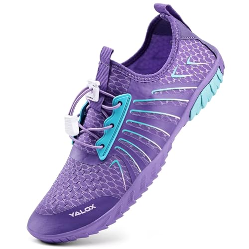 Image of YALOX Water Shoes Men's Women's Swim Shoes Outdoor Beach Barefoot Quick-Dry Aqua Pool Socks Swimming Yoga Surfing Exercise