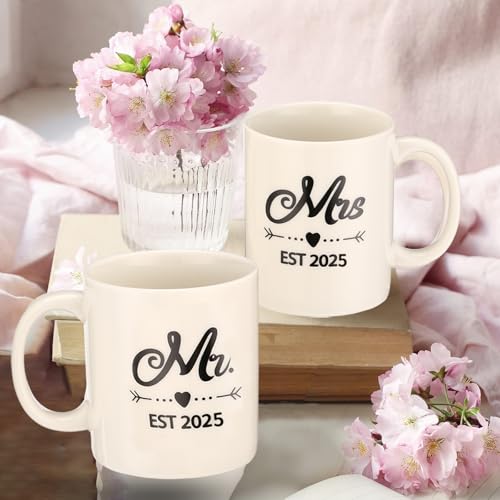 Mrandmrsest2025mugandapronsetbridalshowergiftsweddingengagementgiftsforcouplesforcouplehisandhergiftsfunnykitchengiftsforcouples Urban Country Home Decor Mr and mrs est 2025 mug and apron set bridal shower gifts wedding engagement gifts for couples for couple his and her gifts funny kitchen gifts for couples urban country home decor