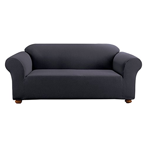 SureFit Simple Stretch Subway 1-Piece - Sofa Slipcover - Storm Blue
