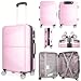 Cabin Trolley Case 53x38x22 Cabin Suitcase, Built in Lock, Lightweight Carry On, 8 Wheels, Wet Pocket, Suitable for Ryanair, Easyjet, Paid Hand Luggage Carry-Ons (53 x 38 x 22 cm 43l)