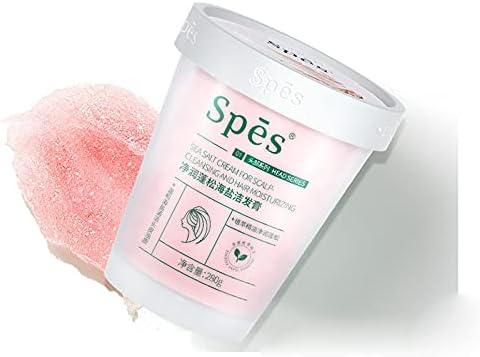 Spes Sea Salt Cream For Scalp Cleansing / Refreshing, Sea Salt Cream Shampoo For Scalp Purifying Oil Control And Cleansing Hair Care, Fresh Cleansing Shampoo, 280g (hair moisturizing)