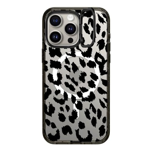 CASETiFY �C���p�N�g�����O�X�^���h MagSafe�Ή� iPhone 15 Pro Max �P�[�X [MIL�K�i���� (3x MIL-STD-810G) / 2m����̗����������N���A / MagSafe �ɑΉ�] - Lacie Leopard 