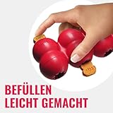KONG Goodie Ribbon - Befüllbares Hundespielzeug aus Naturkautschuk - Kauspielzeug in Knochenform - Für Kleine Hunde