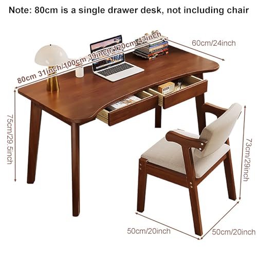 Poste de travail compact bois massif table écriture moderne minimaliste