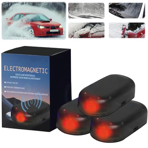Carziyer Anti Frost Auto, Elektromagnetischer Scheibenenteiser Auto, Elektromagnetische Molekulare Interferenz Frostschutzmittel SchneeräUmungswerkzeug, Auto Anti Frost GeräT (3 PCS-B)