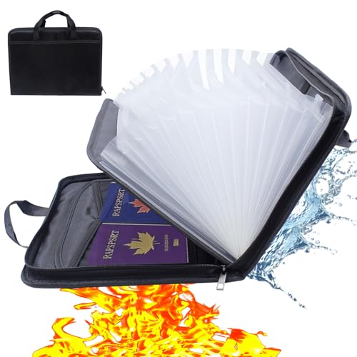 💼 Materiali di alta qualità: la cartella portadocumenti A4 è realizzata in tessuto di fibra di vetro siliconato di alta qualità, resistente al calore fino a 2000℉. Ha superato il test SGS e offre una protezione ottimale per i documenti importanti in qualsiasi situazione.