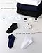 LO SHOKIM Kids Ankle Socks Boys Seamless Short Socks Girls School 8-12 Years 6 Pairs Youth Cotton Low Cut Uniform Sock(Black2+White2+Navy2)