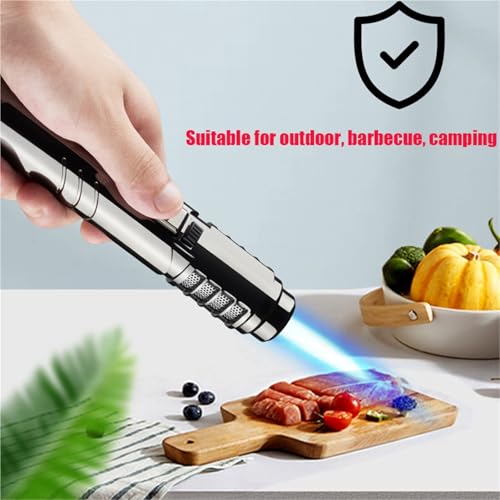 Encendedor de llama resistente al viento, recargable para camping y cocina 5