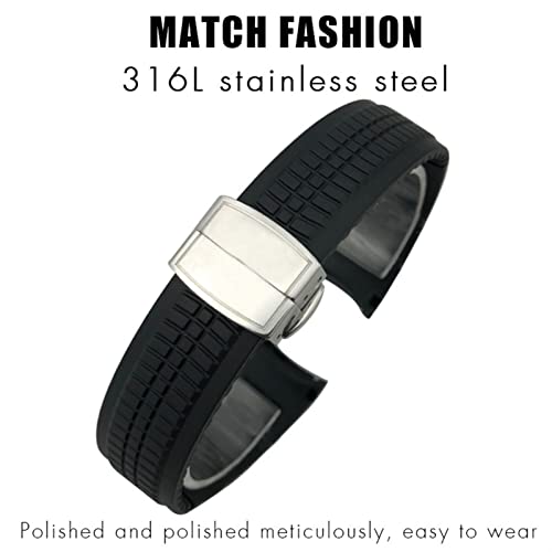 Bracelet caoutchouc pour Patek Philippe Aquanaut 5167A 5164A | Sangle silicone 21mm