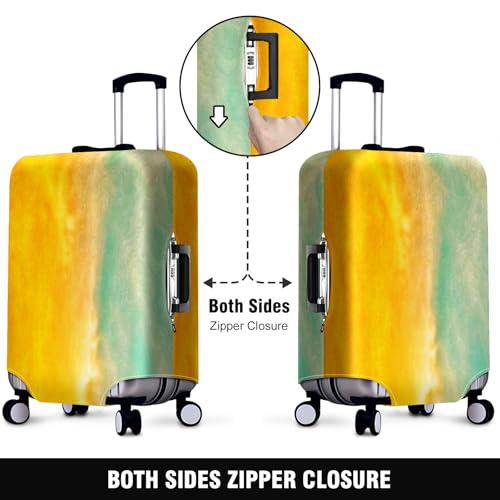 Travel Luggage Cover Suitcase Protector Scratch-Resistant Fit Not Included Suitcase Yellow Green Blue Abstract M-22-24in2