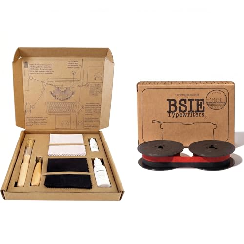 BSIE Olivetti Care Pack — Typewriter Ribbon + Maintenance Kit — Black & Red — Fits Lettera 32, Lettera 22, Studio 44, Lexikon 80 — Tested in Nice, France