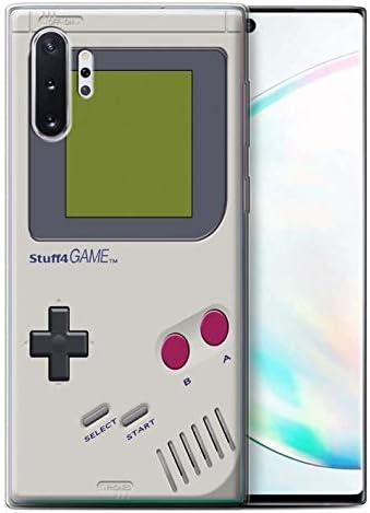 Phone Case for Samsung Galaxy Note 10+/Plus/5G Games Console Nintendo Game Boy Design Transparent Clear Ultra Soft Flexi Silicone Gel/TPU Bumper Cover