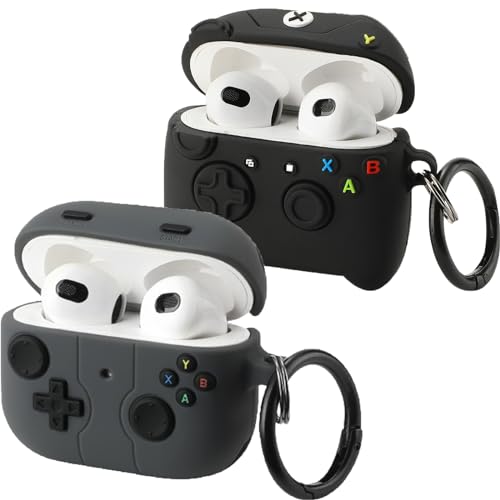 Image of [2Pack] Gedicht for Airpods 3rd Generation Case, Funny 3D Cartoon Game Console Design Silicone Soft Cases for Airpods 3rd Case Cover, with Keychain Kids Women Men for Airpods 3 Case