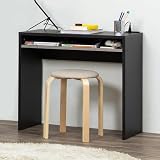 アイリスオーヤマ デスク 机 テーブル ウッドデスク WDK-800 ブラック/アッシュグレー 幅約80cm